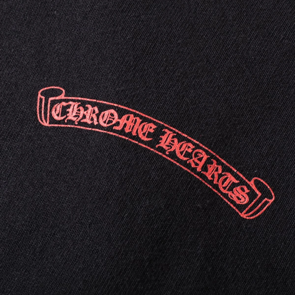 クロムハーツ マッティボーイ パーカー コットン  ブラック 袖フローラルクロス フレグランス臭あり