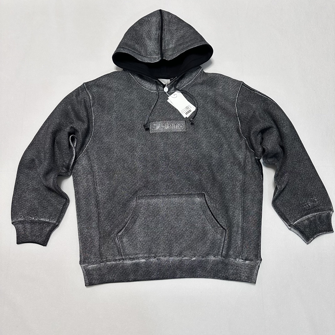 MM6 Maison Margiela Foil Box Logo Hooded Sweatshirt / メゾンマルジェラ フォイル ボックス ロゴ フーデッド スウェットシャツ