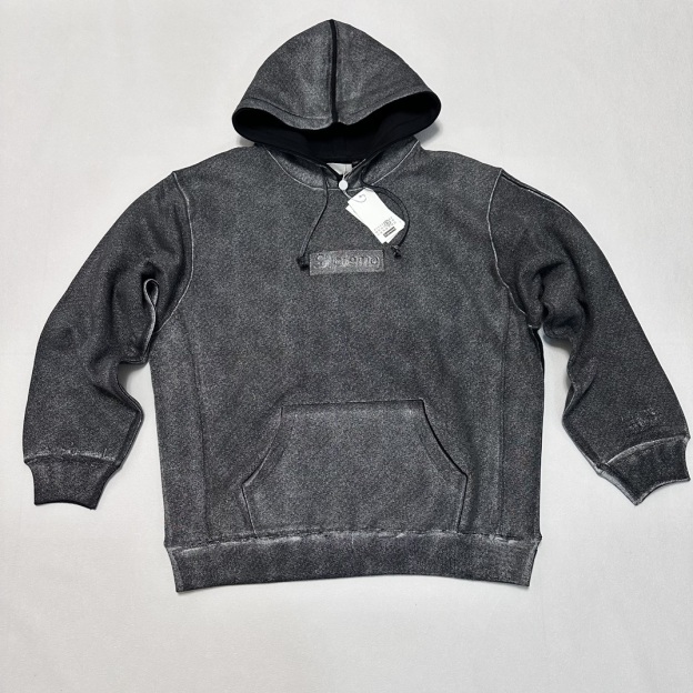 MM6 Maison Margiela Foil Box Logo Hooded Sweatshirt / メゾンマルジェラ フォイル ボックス ロゴ フーデッド スウェットシャツ
