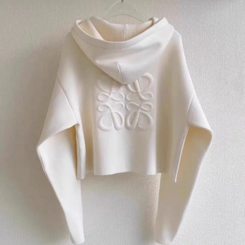 LOEWE 春と秋の新しい老花満印連帽スポーツ  トレンチコート セーター