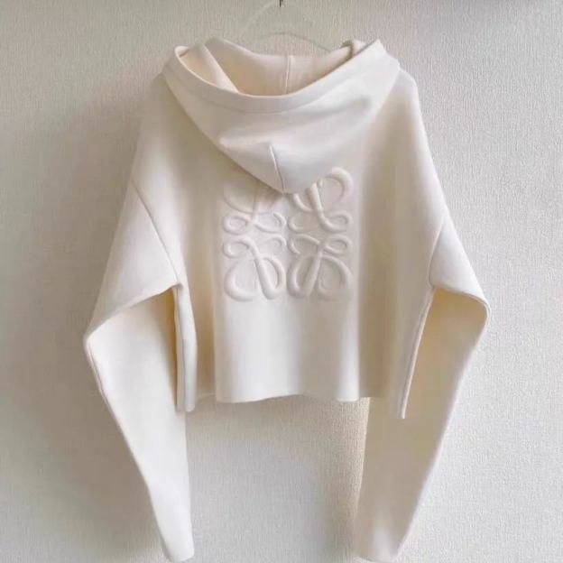 LOEWE 春と秋の新しい老花満印連帽スポーツ  トレンチコート セーター