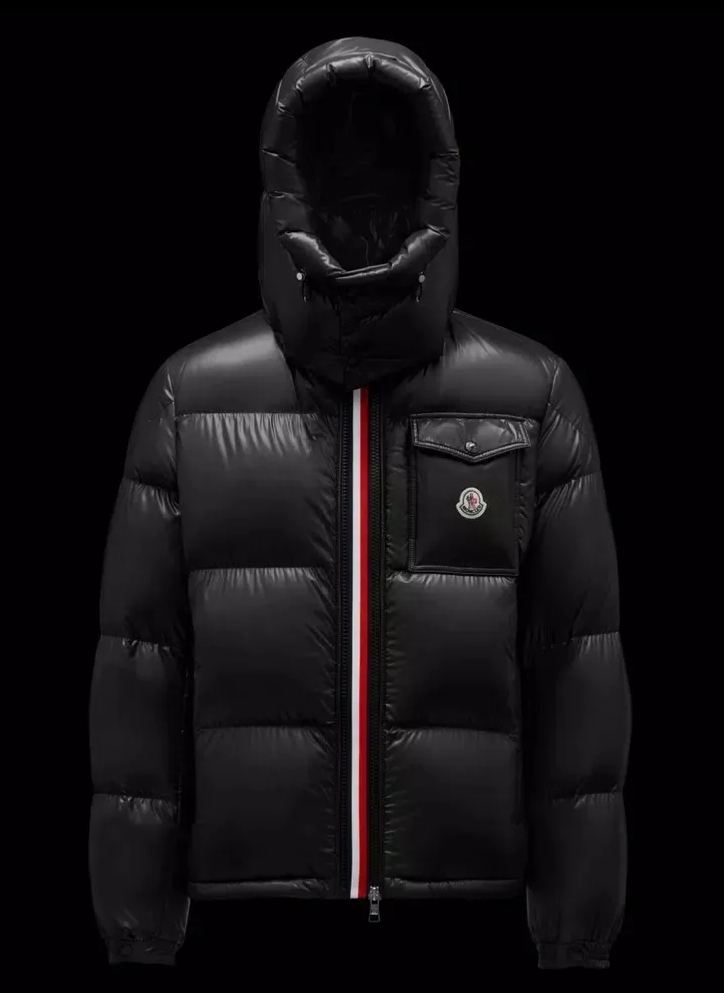 関税負担なし☆Moncler MONTBELIARD フード付ダウンジャケット ブラック  ホワイト 紺
