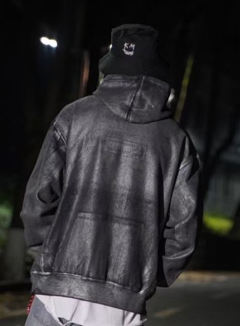 MM6 Maison Margiela Foil Box Logo Hooded Sweatshirt / メゾンマルジェラ フォイル ボックス ロゴ フーデッド スウェットシャツ