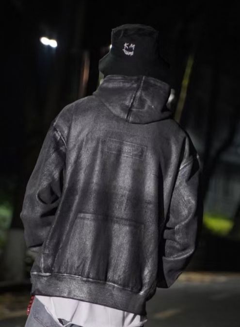 MM6 Maison Margiela Foil Box Logo Hooded Sweatshirt / メゾンマルジェラ フォイル ボックス ロゴ フーデッド スウェットシャツ