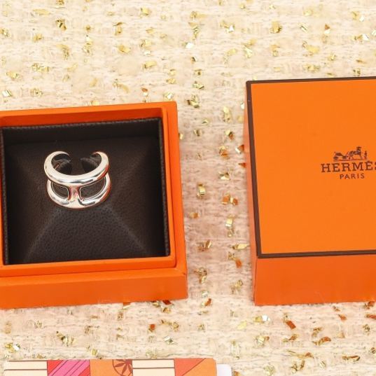 【HERMES】エルメス　オスモズ　Osmose small Ring　シルバー