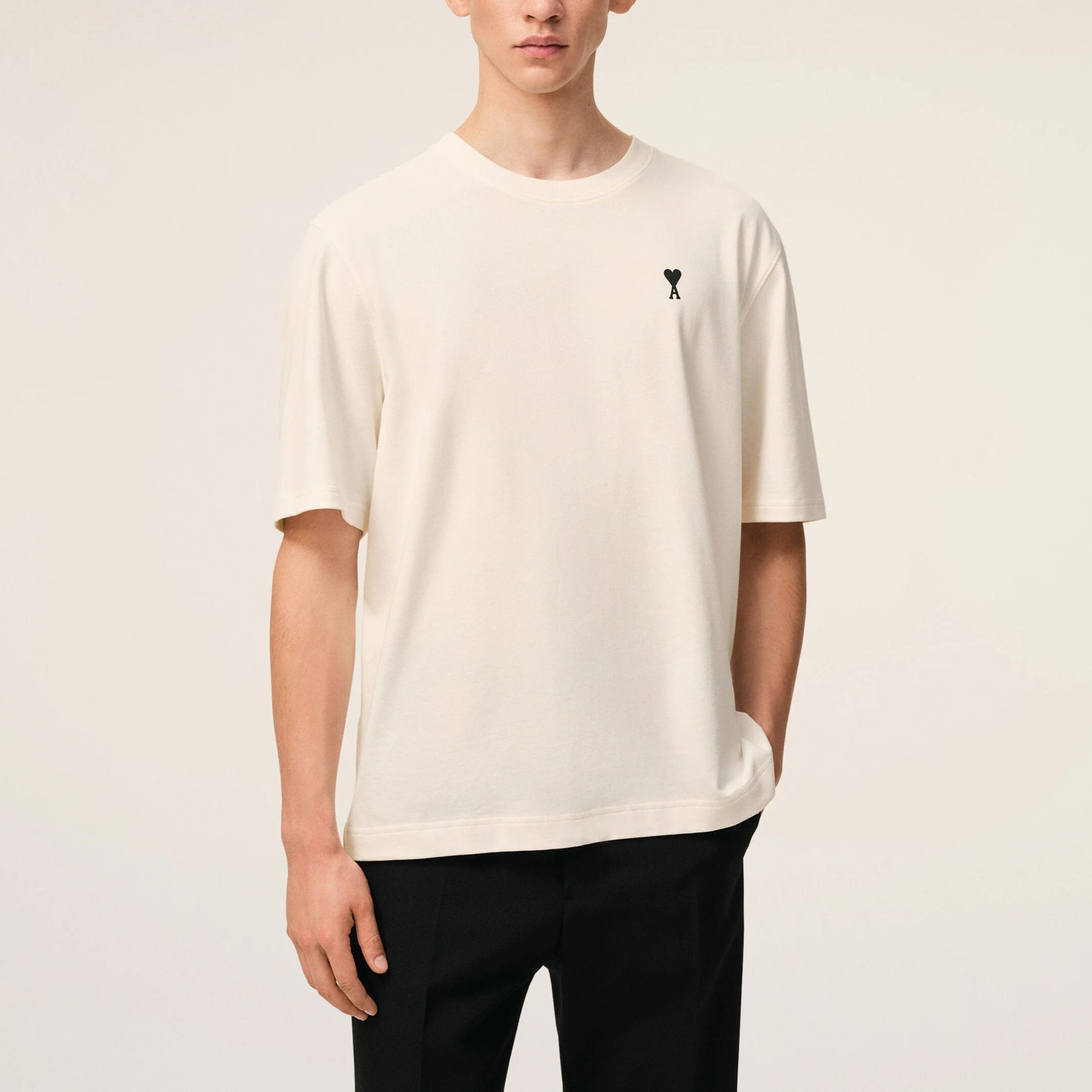 ホワイト コットン Place Des Victoires プリント Tシャツ