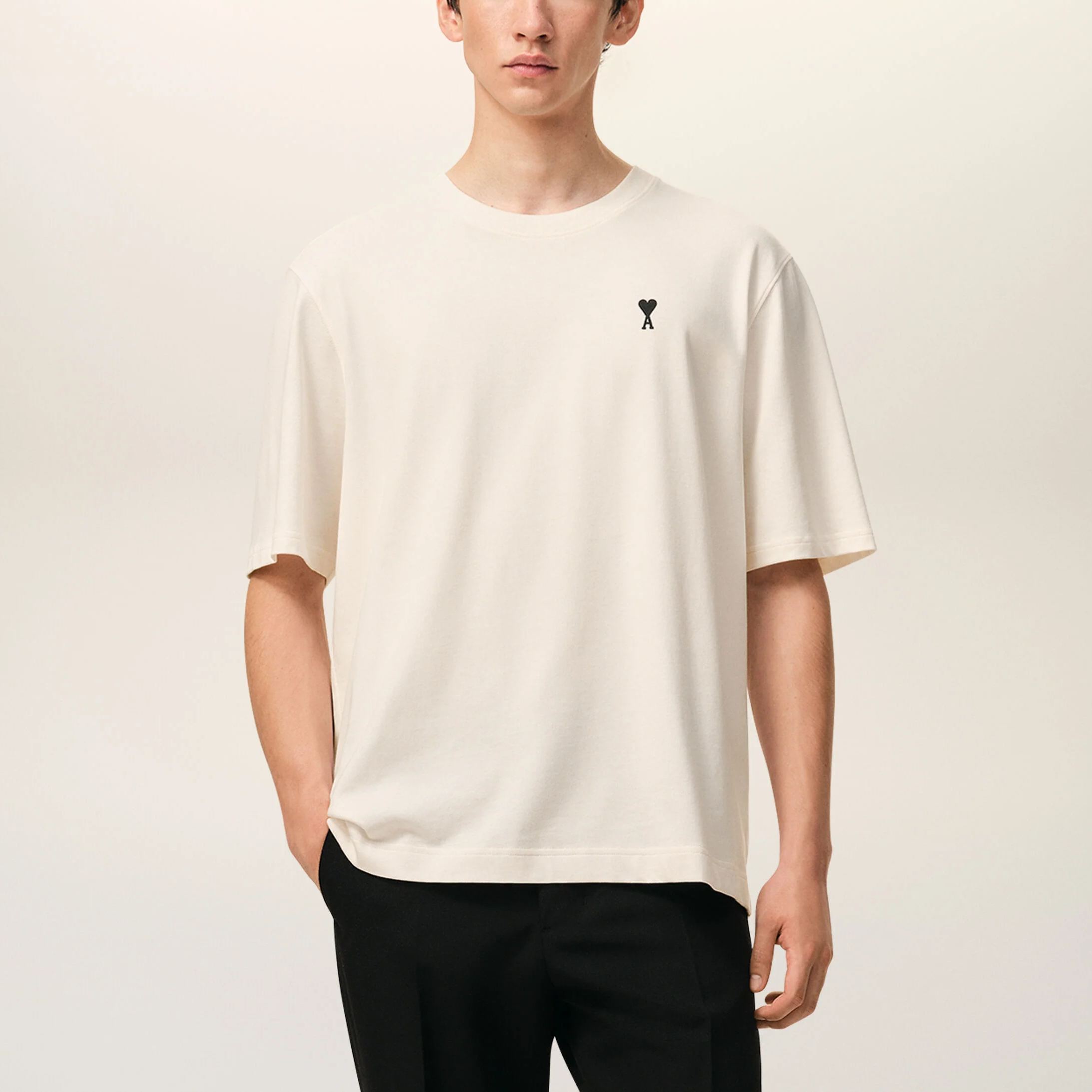 ホワイト コットン Place Des Victoires プリント Tシャツ