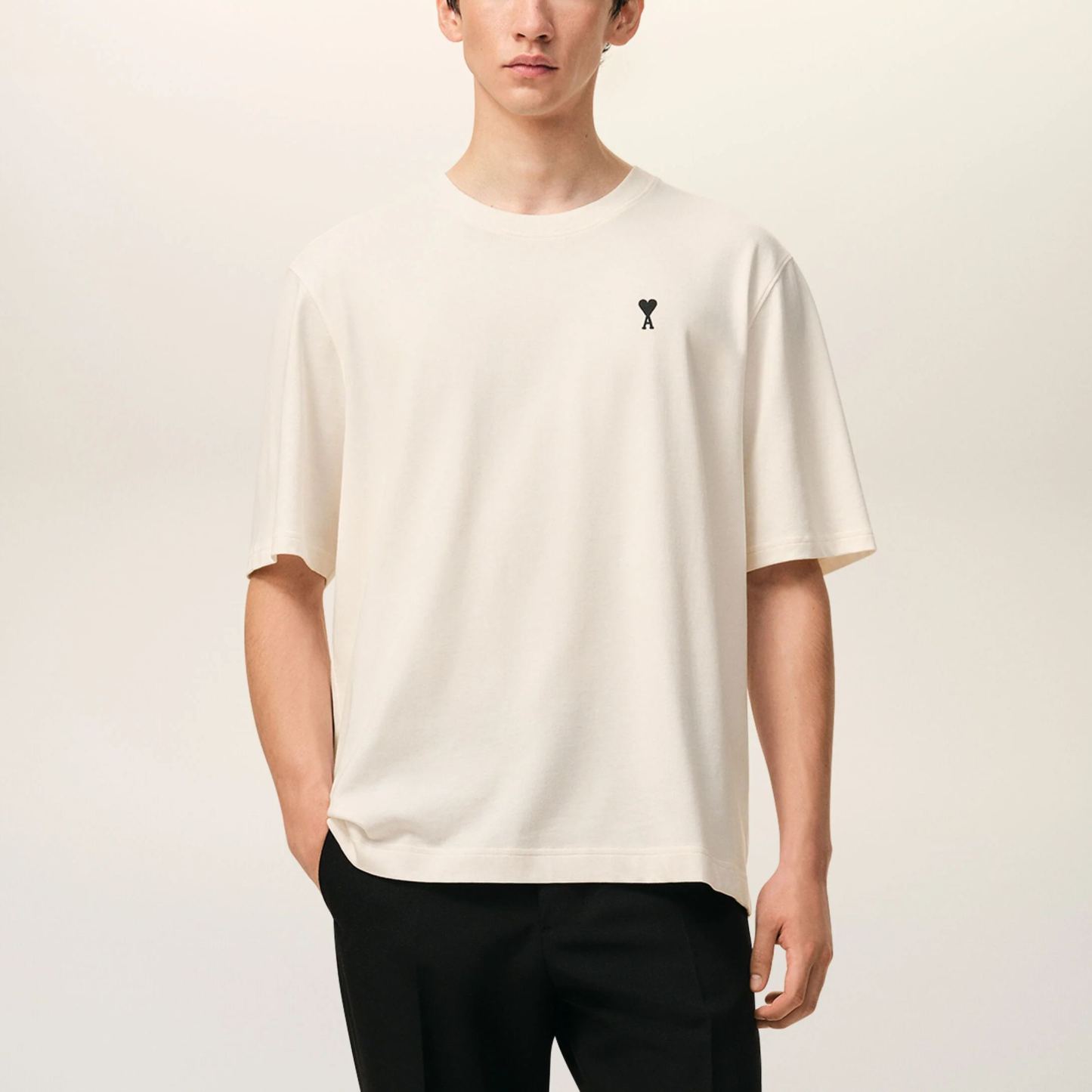 ホワイト コットン Place Des Victoires プリント Tシャツ