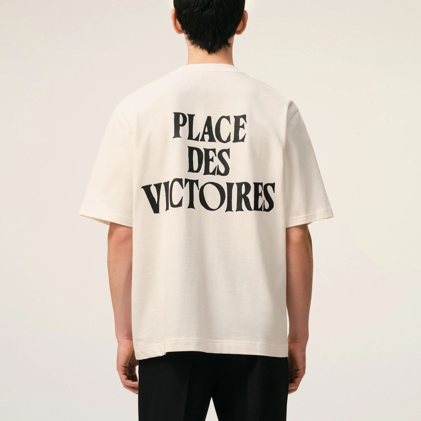 ホワイト コットン Place Des Victoires プリント Tシャツ