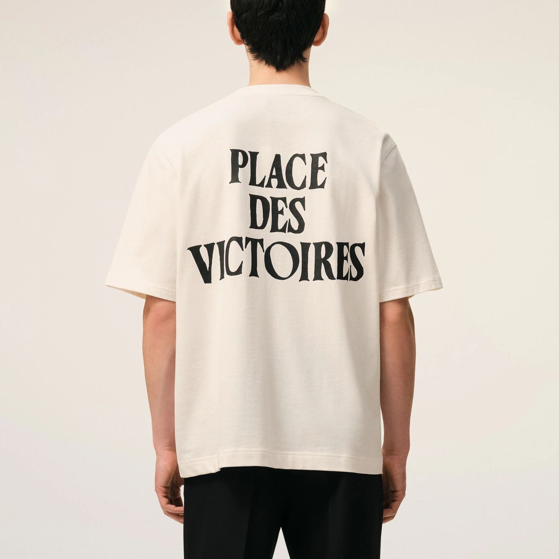 ホワイト コットン Place Des Victoires プリント Tシャツ