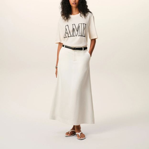 ホワイトコットン Ami Paris プリントTシャツ