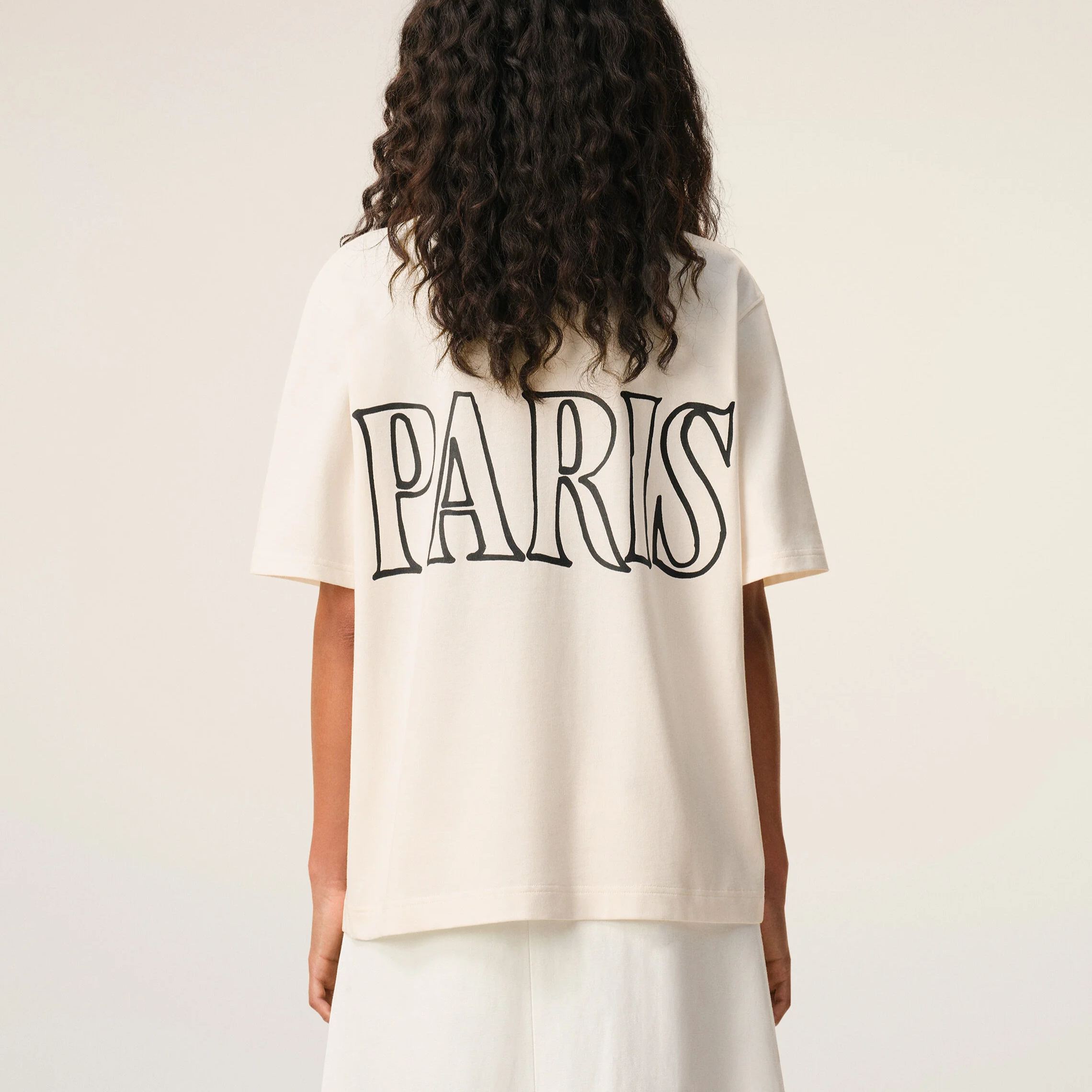 ホワイトコットン Ami Paris プリントTシャツ