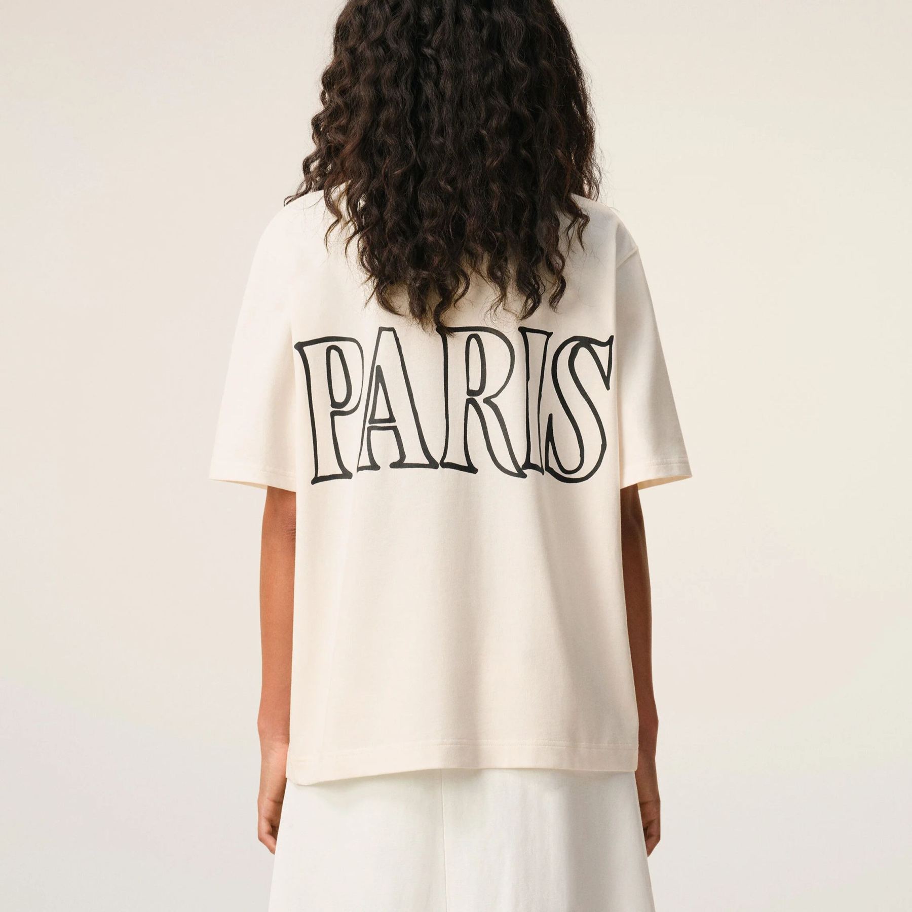 ホワイトコットン Ami Paris プリントTシャツ