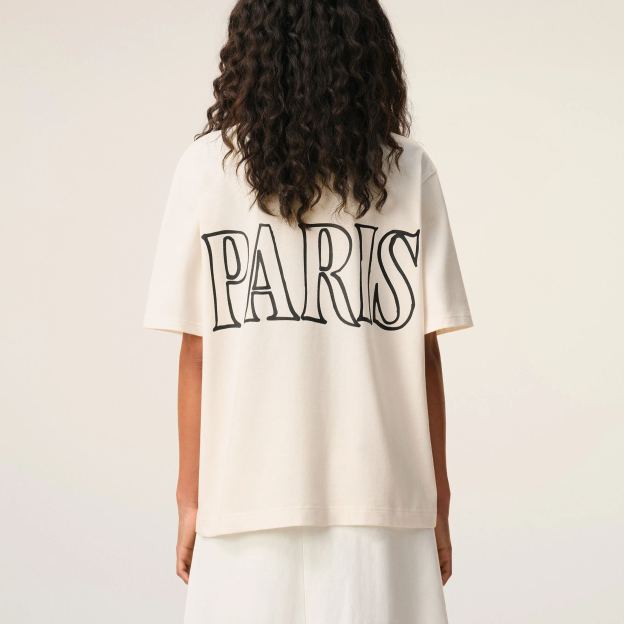 ホワイトコットン Ami Paris プリントTシャツ