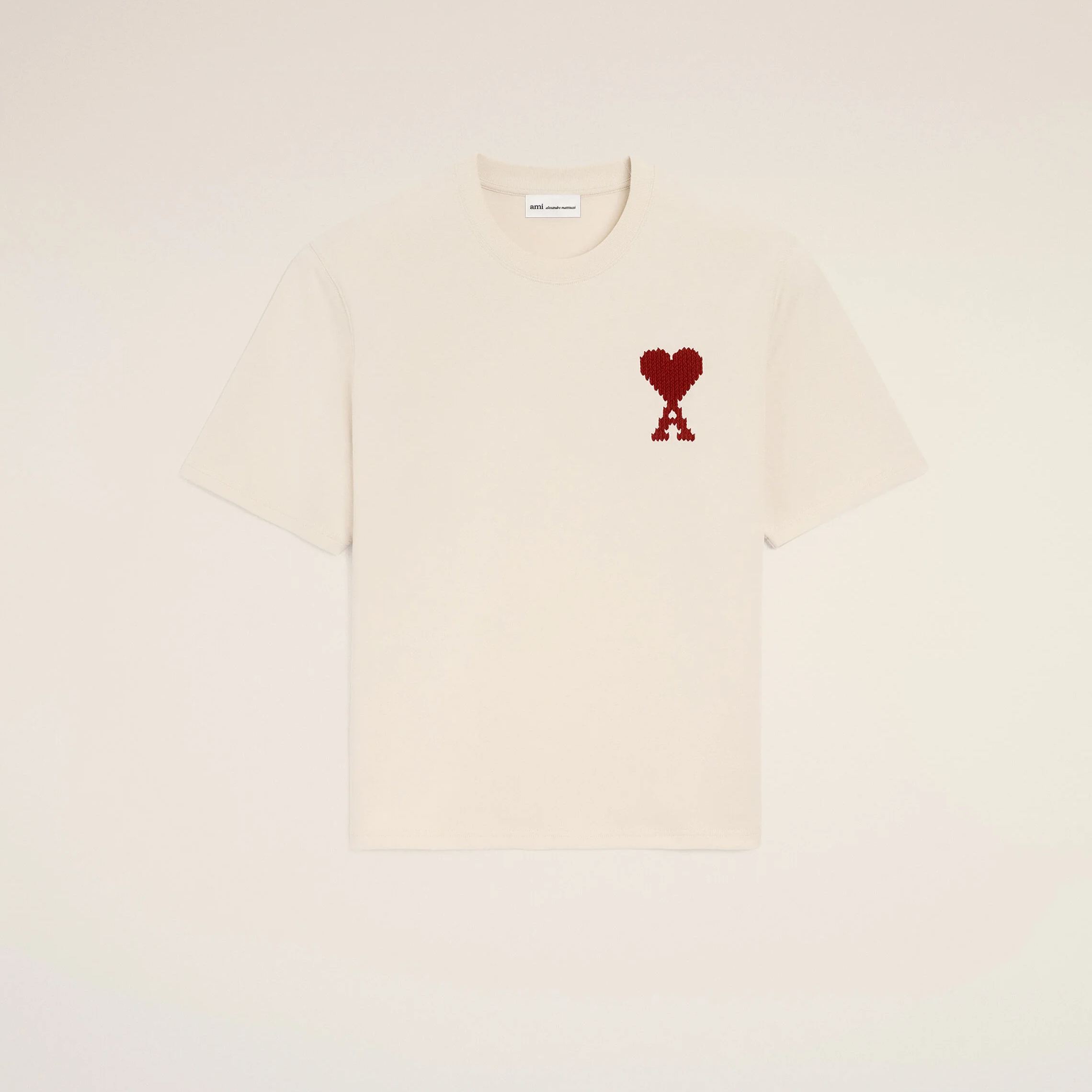 [Copy]ホワイトコットン Ami Paris プリントTシャツ