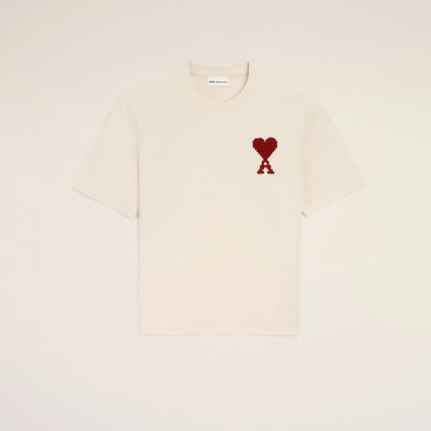 [Copy]ホワイトコットン Ami Paris プリントTシャツ