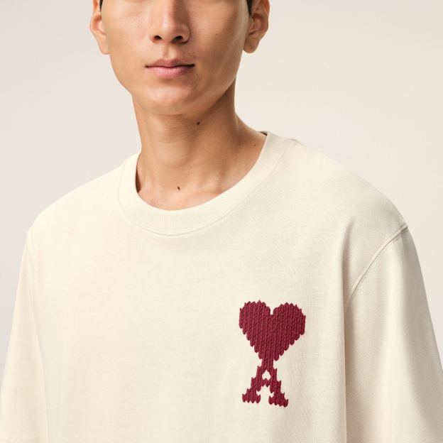 [Copy]ホワイトコットン Ami Paris プリントTシャツ