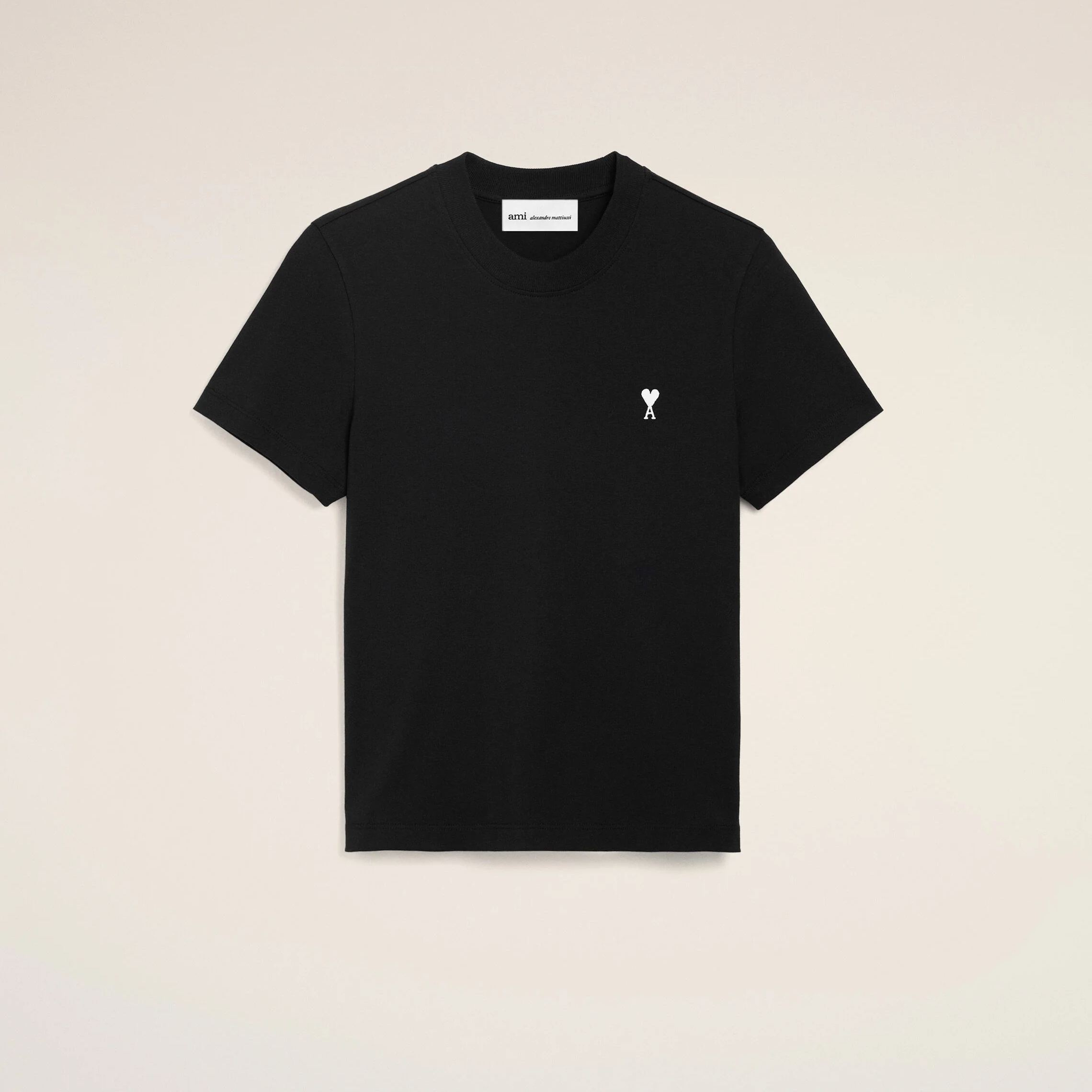 ブラック コットン Ami De Coeur クロップド Tシャツ