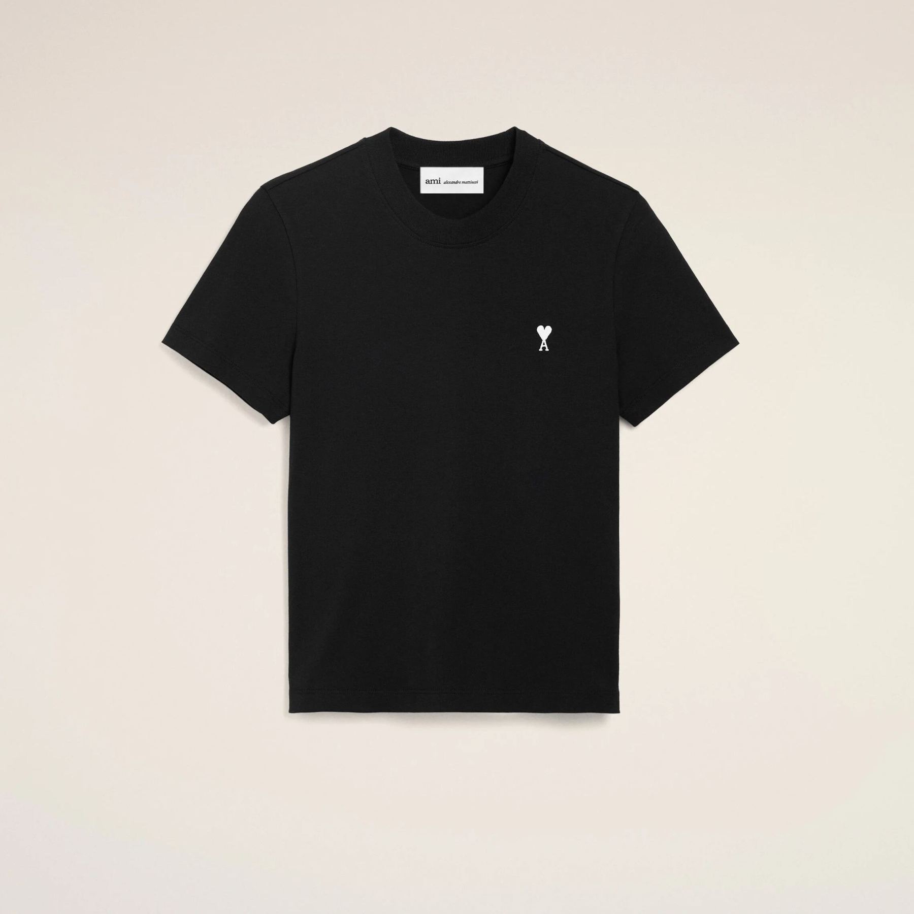 ブラック コットン Ami De Coeur クロップド Tシャツ