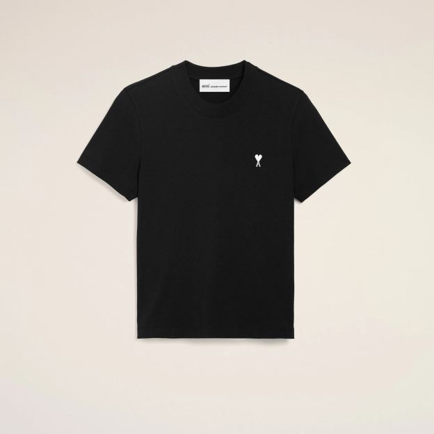 ブラック コットン Ami De Coeur クロップド Tシャツ