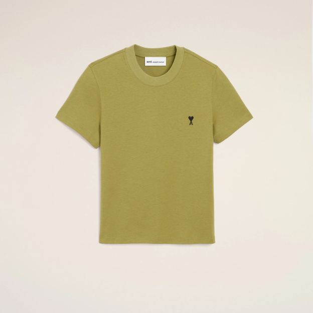 グリーン コットン Ami De Coeur クロップド Tシャツ