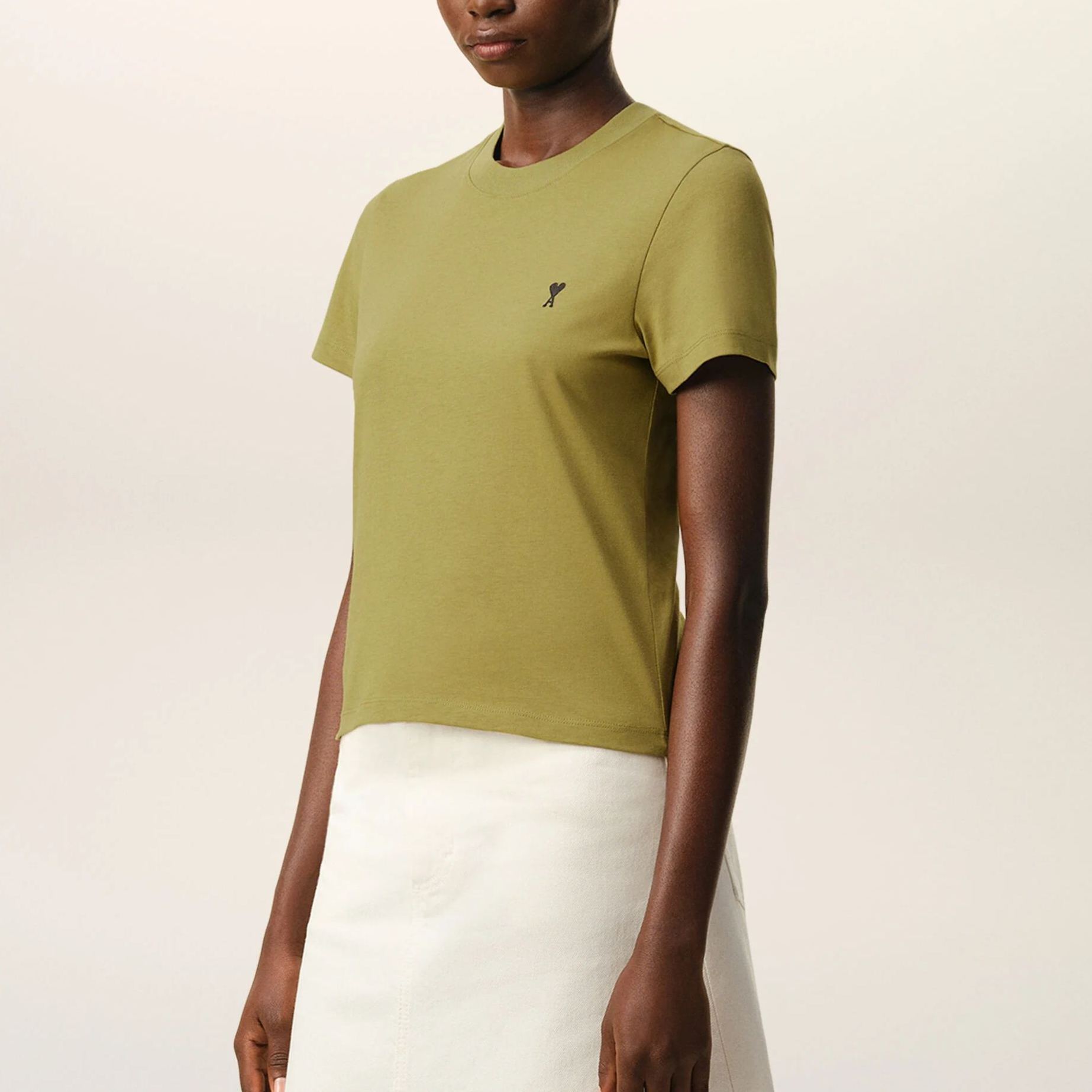 グリーン コットン Ami De Coeur クロップド Tシャツ