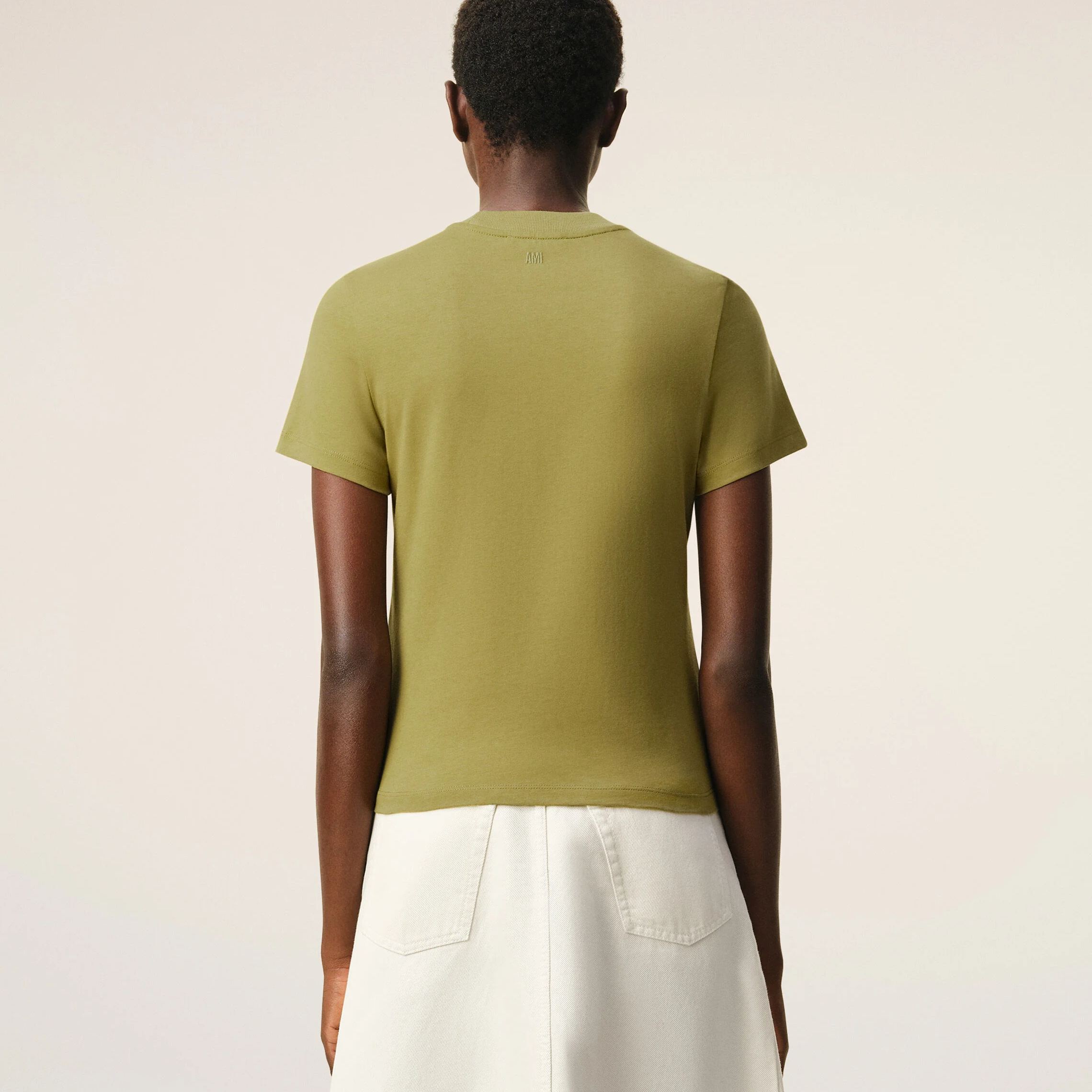 グリーン コットン Ami De Coeur クロップド Tシャツ