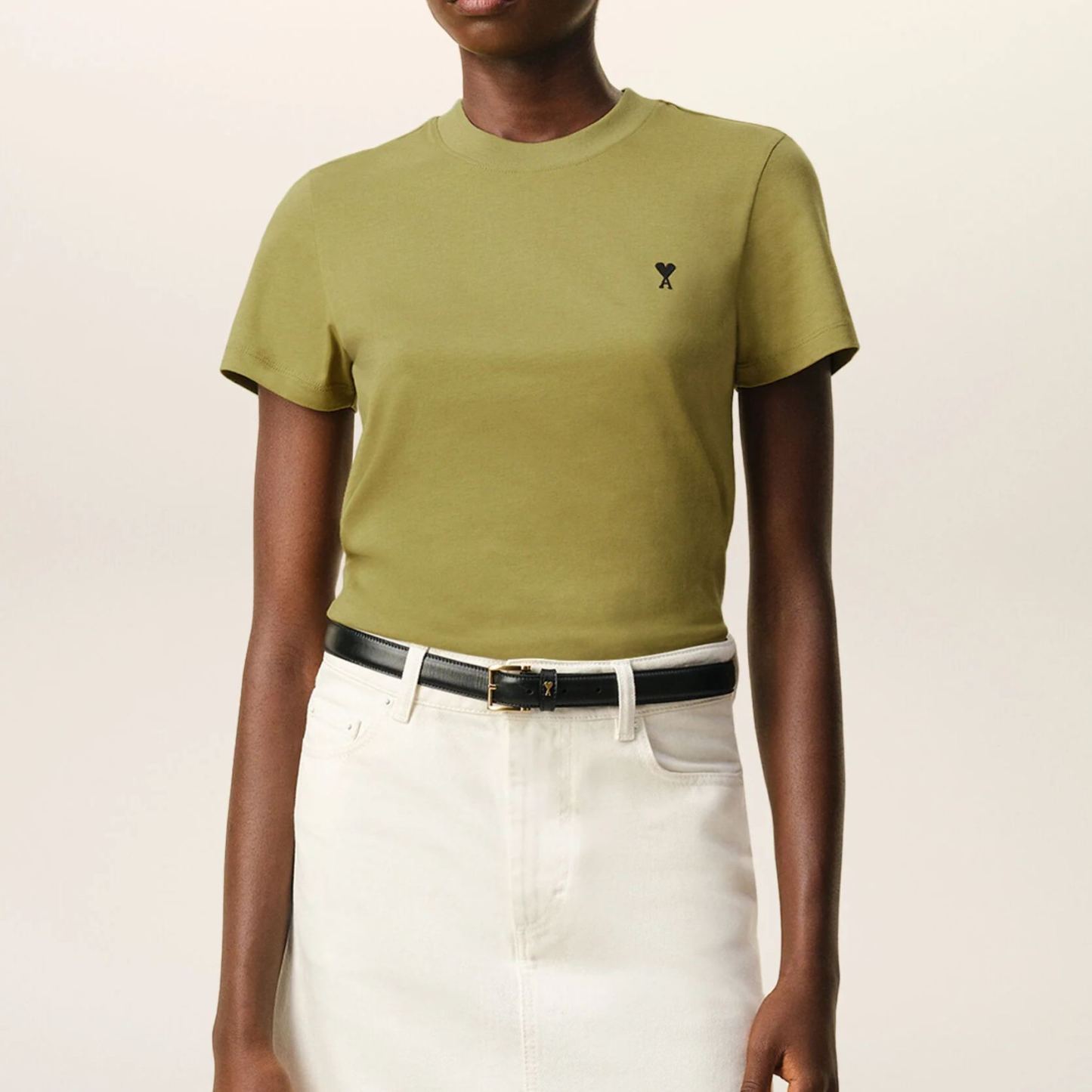 グリーン コットン Ami De Coeur クロップド Tシャツ