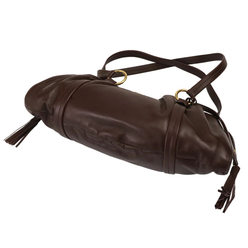 ミュウミュウ／MIUMIU "ジョワ ナッパレザー バッグ" ショルダーバッグ(ブラウン) 5BG289 NAPPA (2CSW V-MOO) RADICA