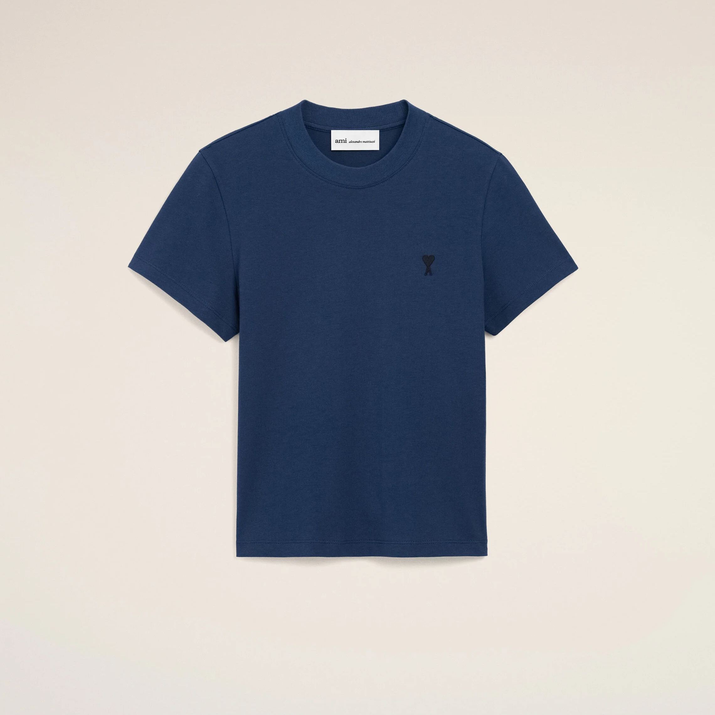 ブルーコットン Ami de Coeur クロップド Tシャツ