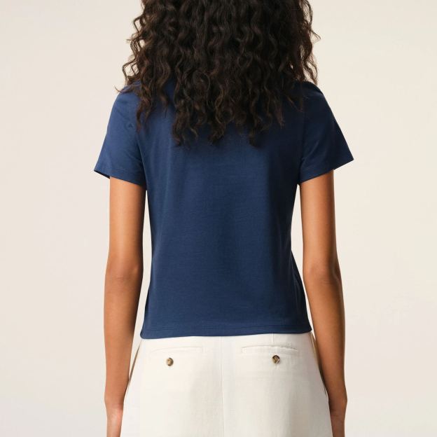 ブルーコットン Ami de Coeur クロップド Tシャツ