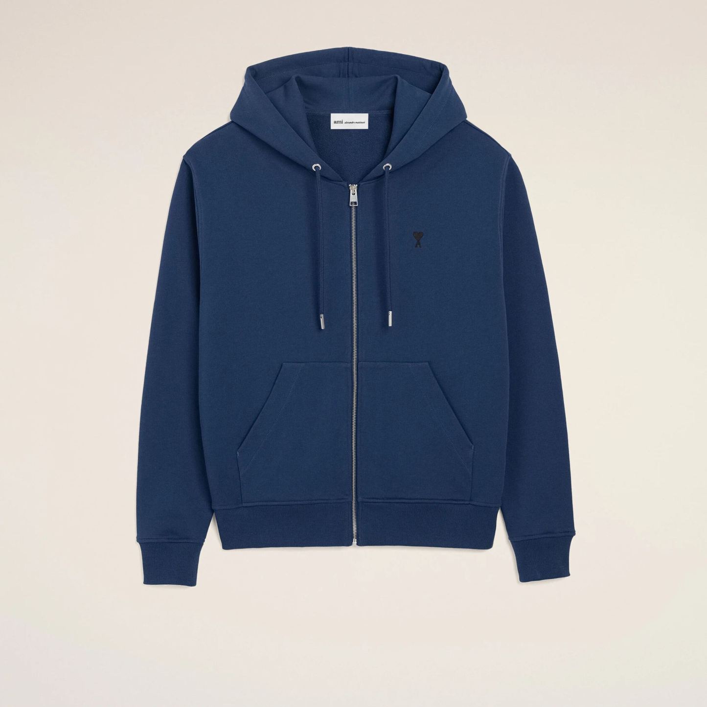 ブルー コットン Ami de Coeur ジップ パーカー