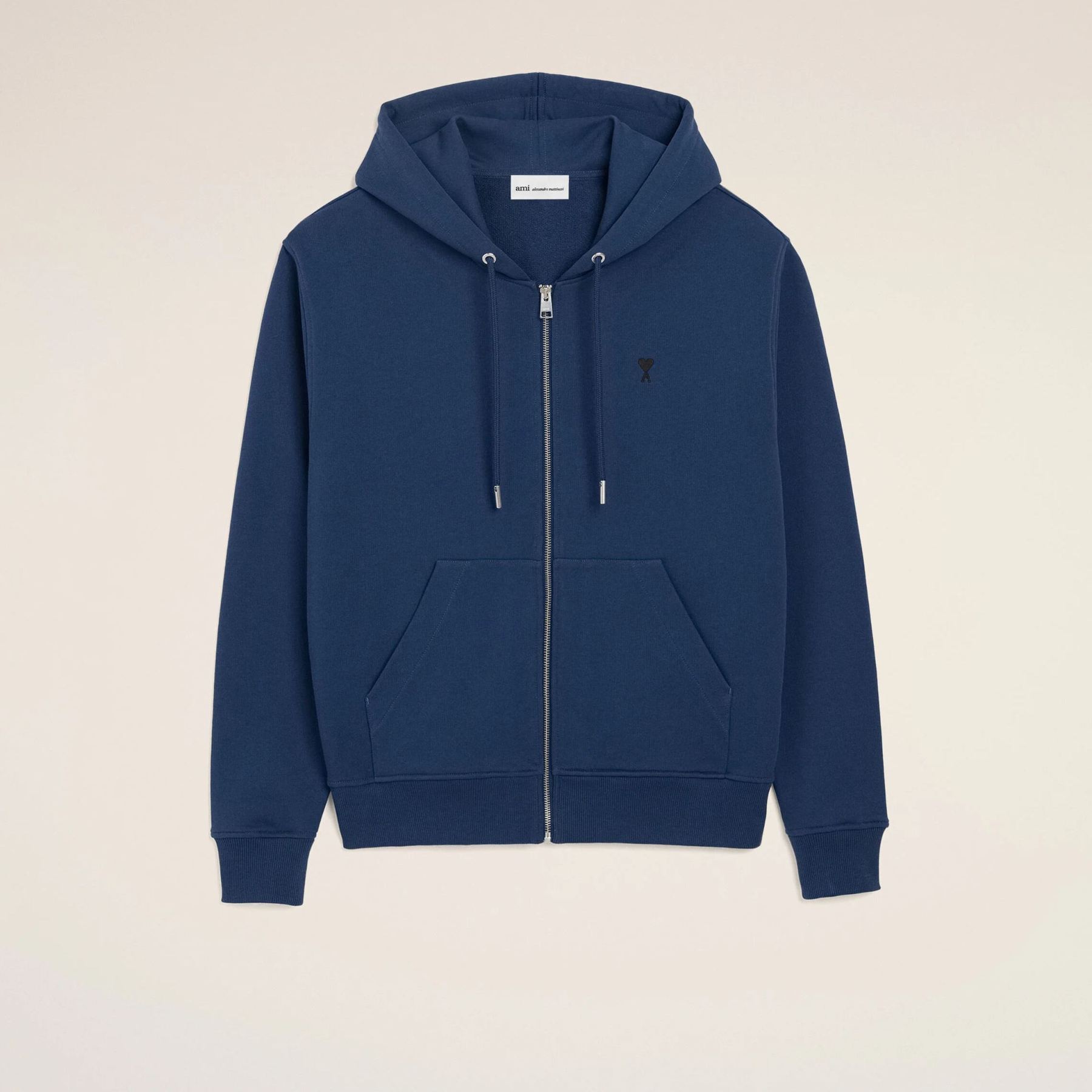 ブルー コットン Ami de Coeur ジップ パーカー