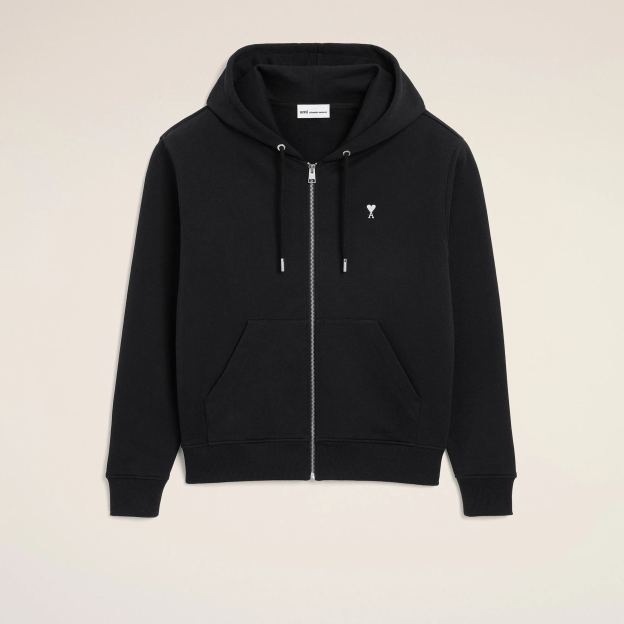 ブラックコットン Ami de Coeur ジップパーカー