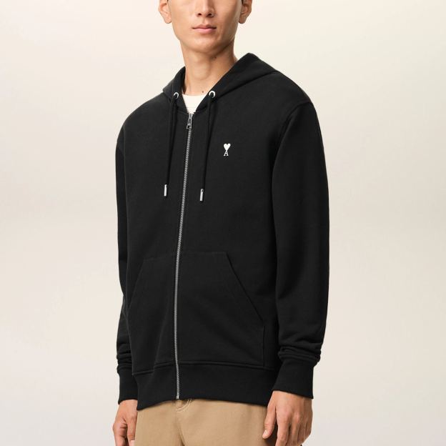 ブラックコットン Ami de Coeur ジップパーカー