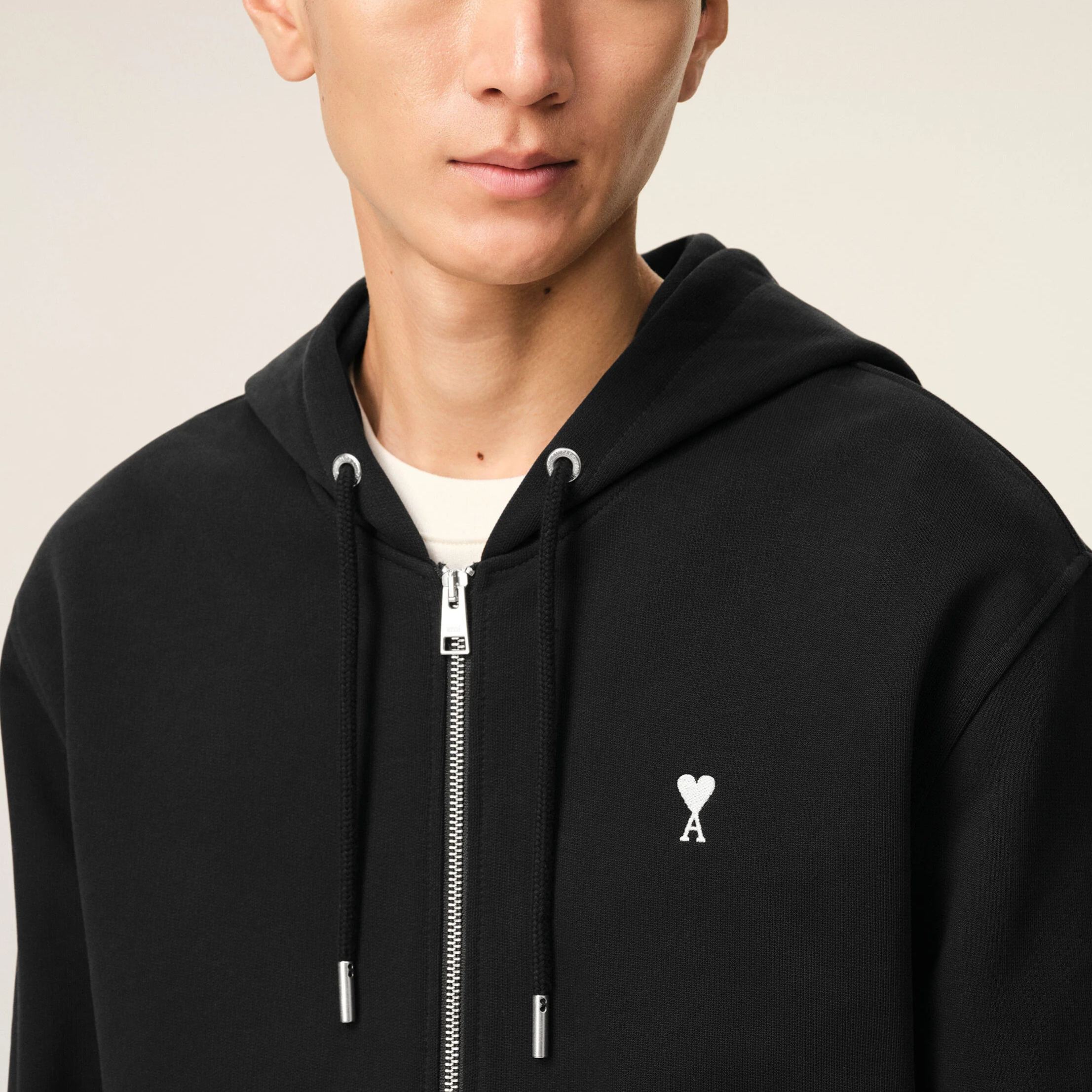 ブラックコットン Ami de Coeur ジップパーカー