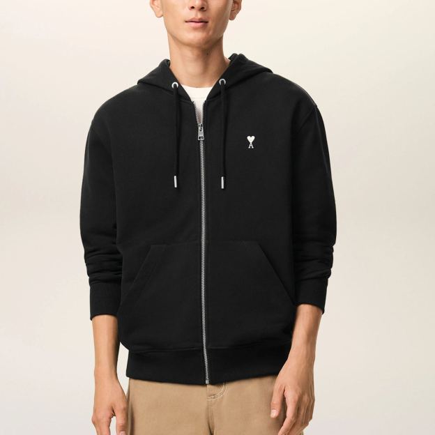 ブラックコットン Ami de Coeur ジップパーカー