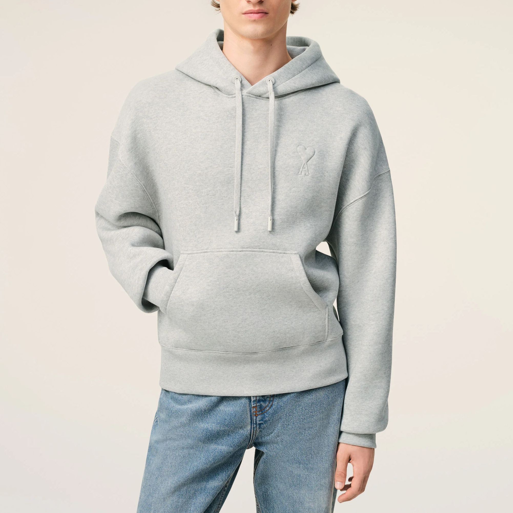 グレー コットン Ami De Coeur エンボス パーカー