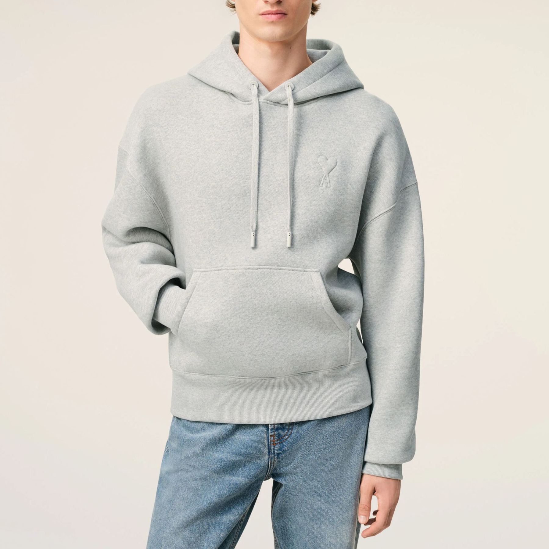 グレー コットン Ami De Coeur エンボス パーカー