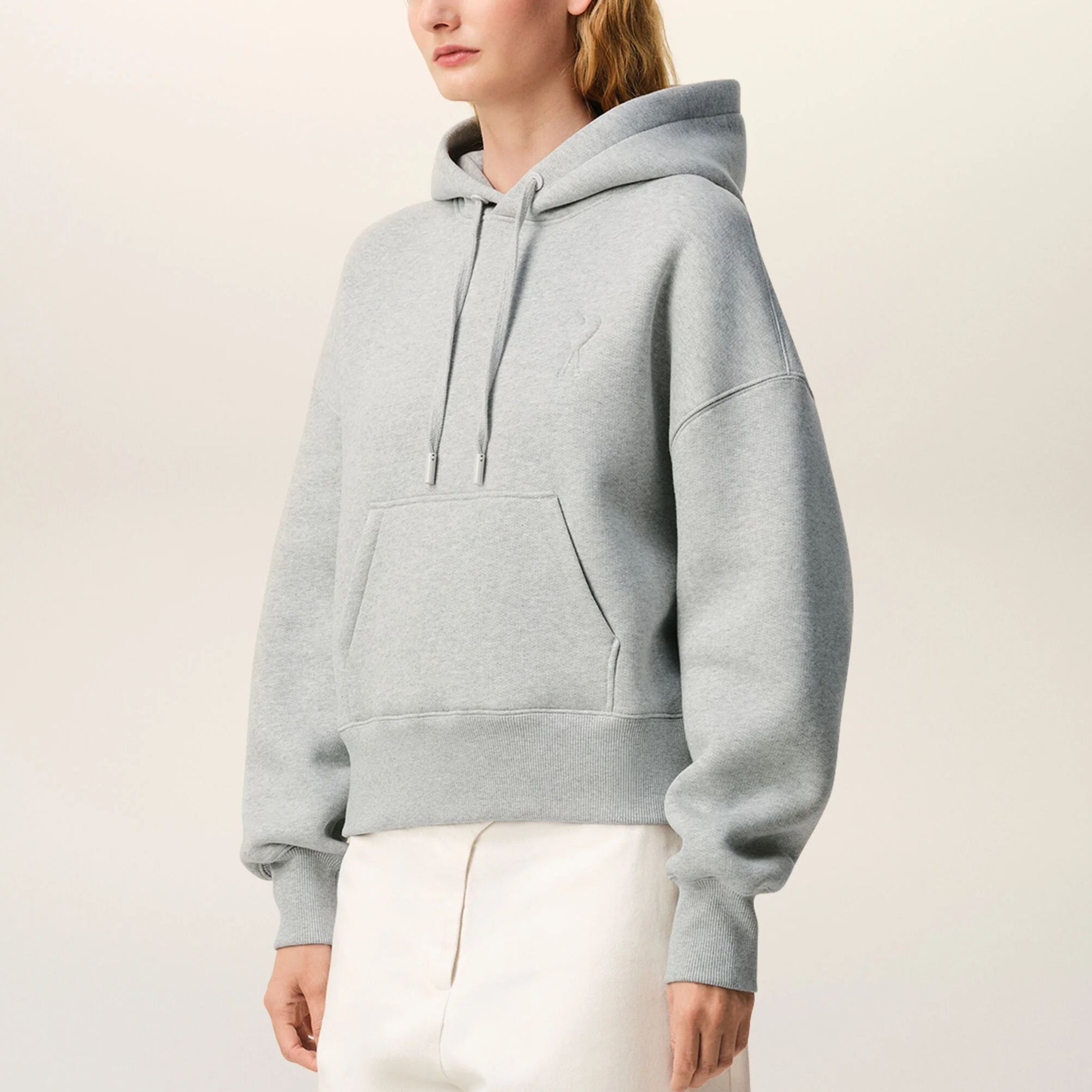 グレー コットン Ami De Coeur エンボス パーカー