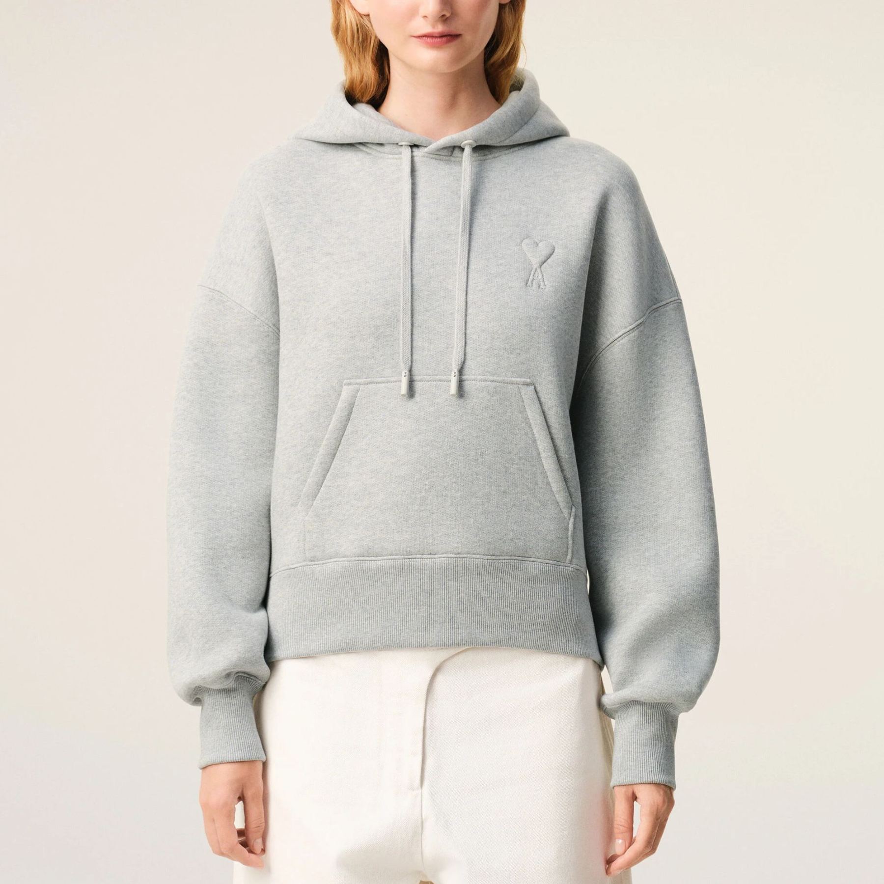 グレー コットン Ami De Coeur エンボス パーカー