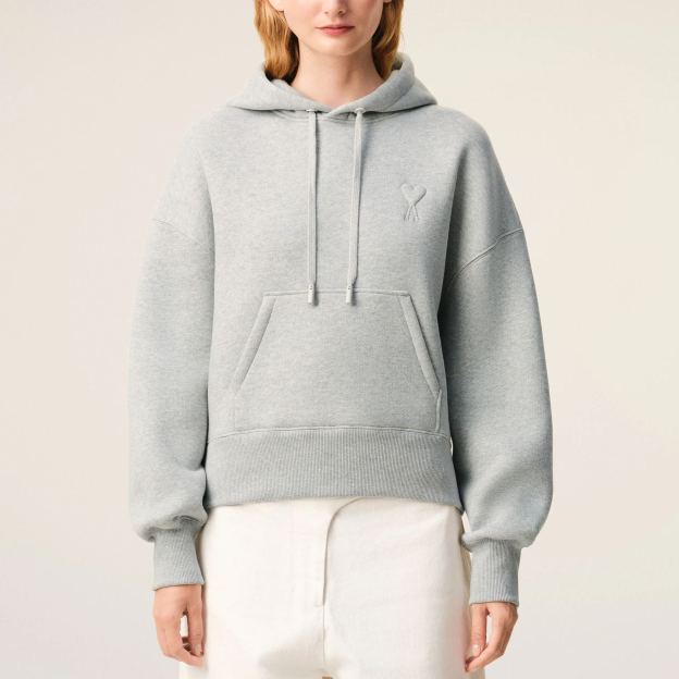 グレー コットン Ami De Coeur エンボス パーカー