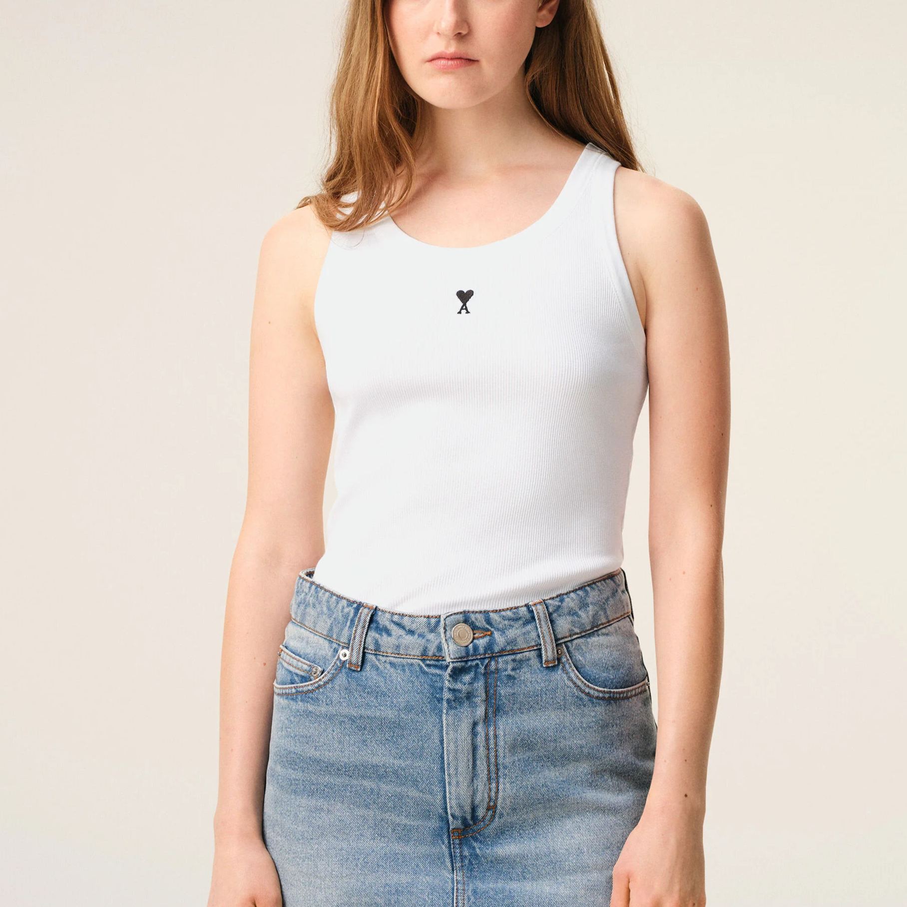 ホワイトコットン Ami De Coeur タンクトップ
