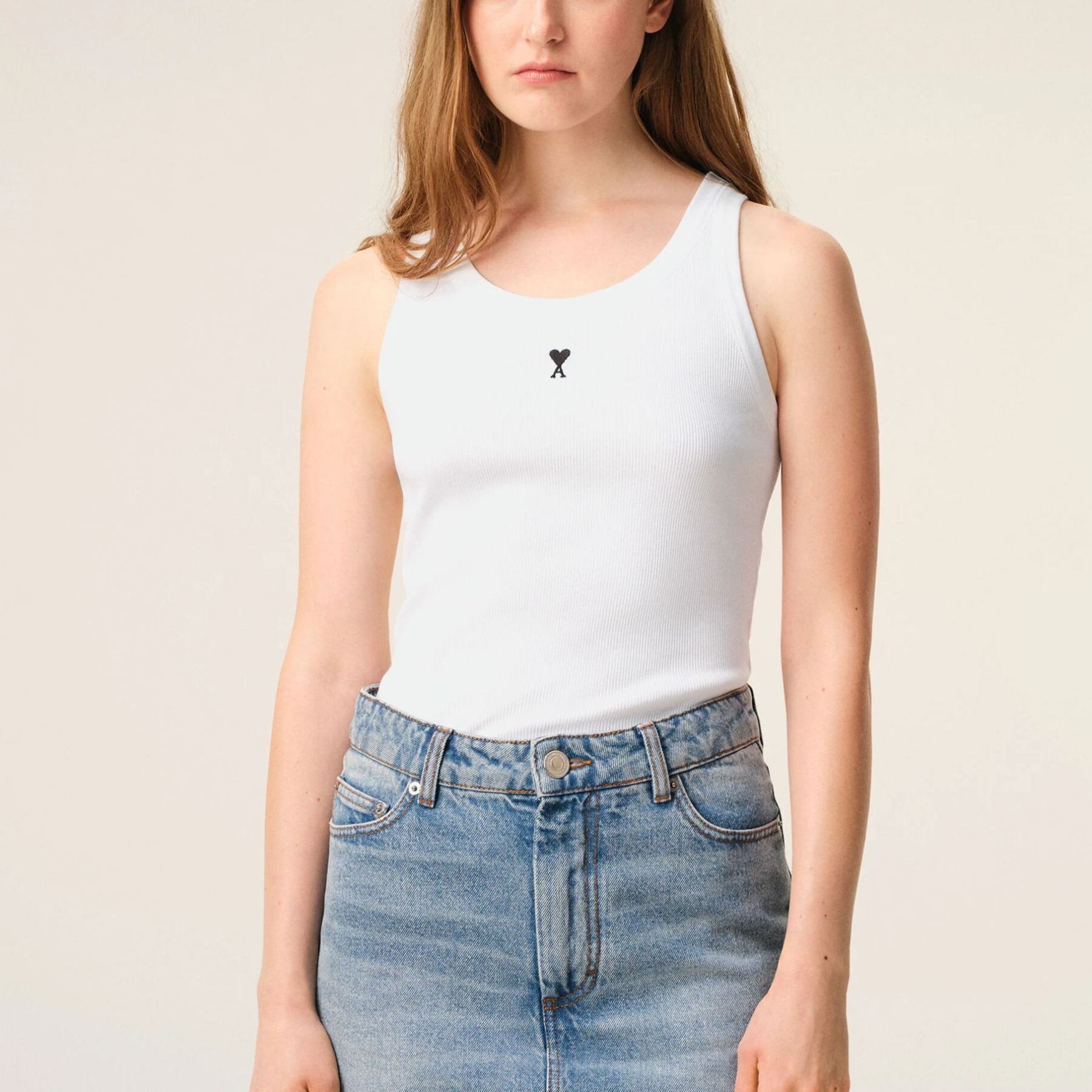 ホワイトコットン Ami De Coeur タンクトップ