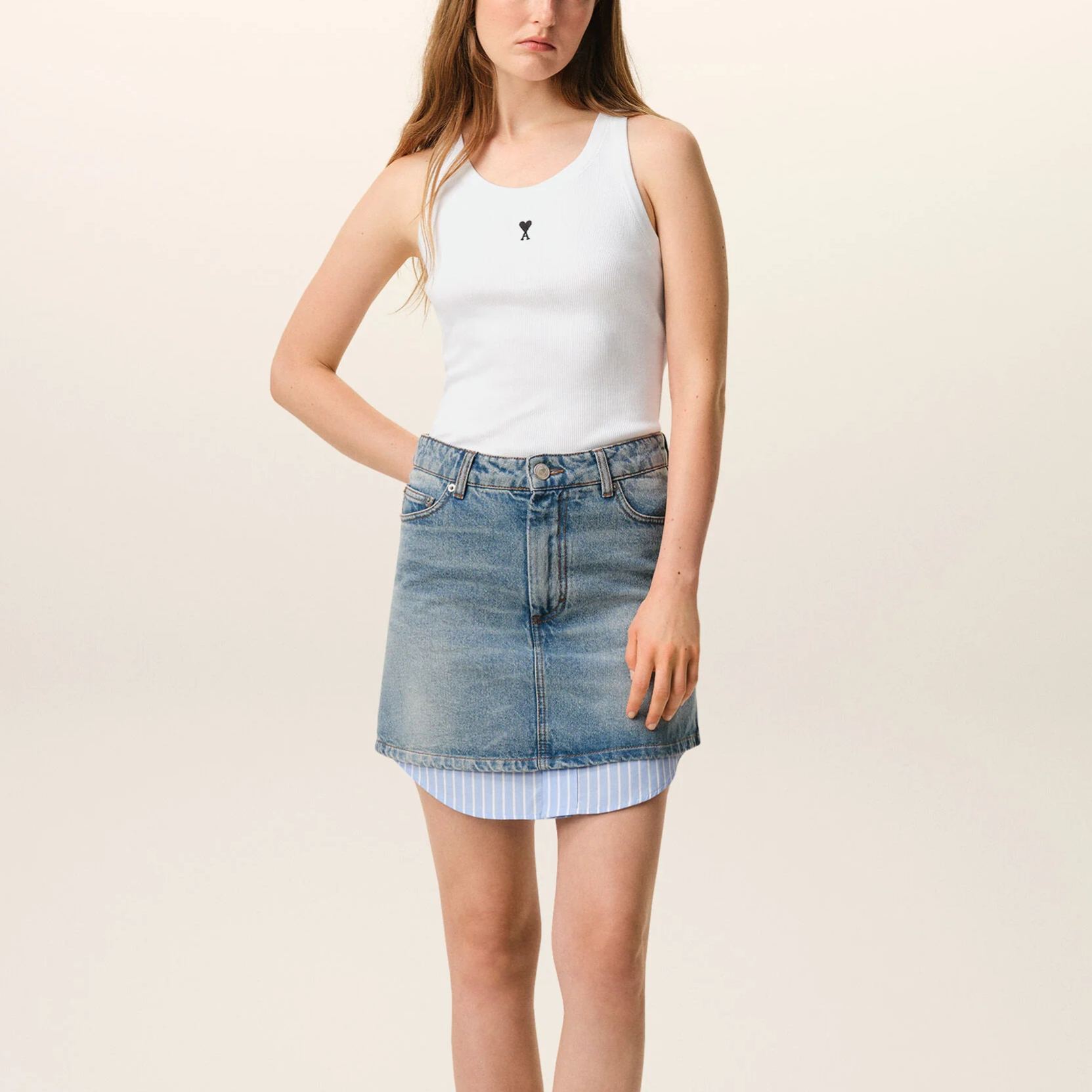 ホワイトコットン Ami De Coeur タンクトップ