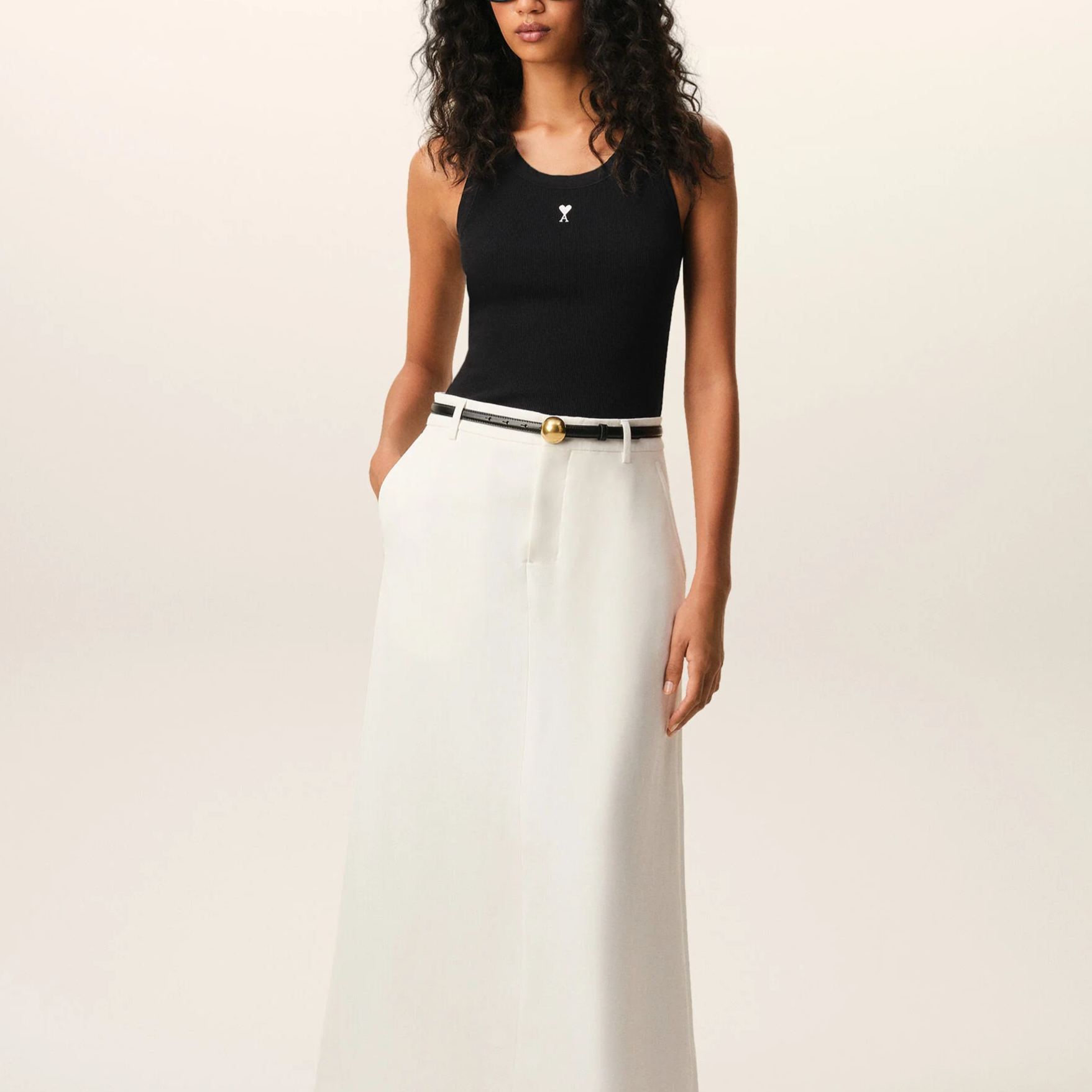 ブラックコットン Ami de Coeur タンクトップ