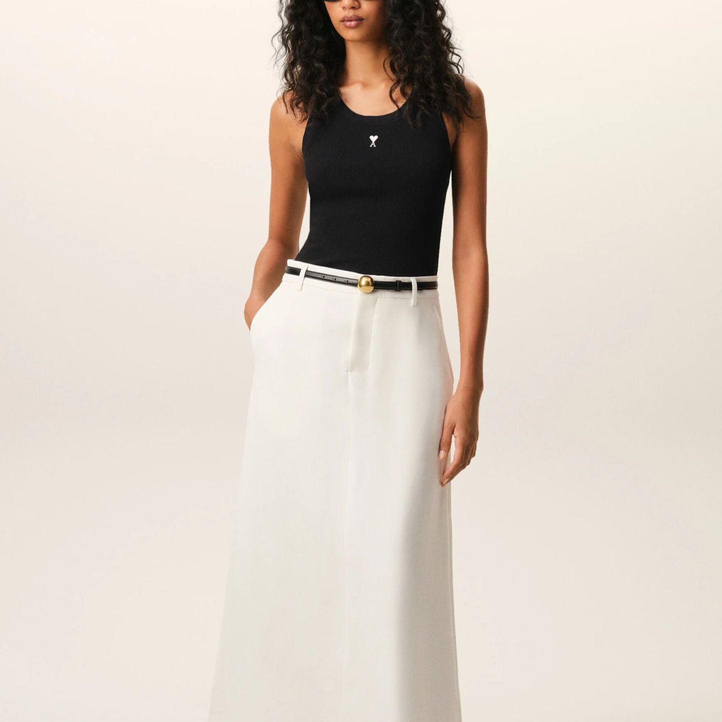 ブラックコットン Ami de Coeur タンクトップ