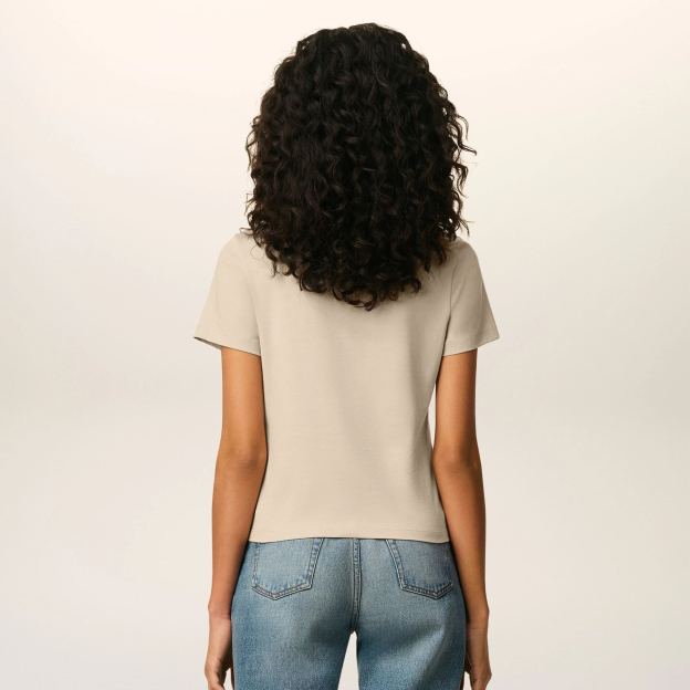 ベージュ コットン Ami de Coeur クロップド Tシャツ