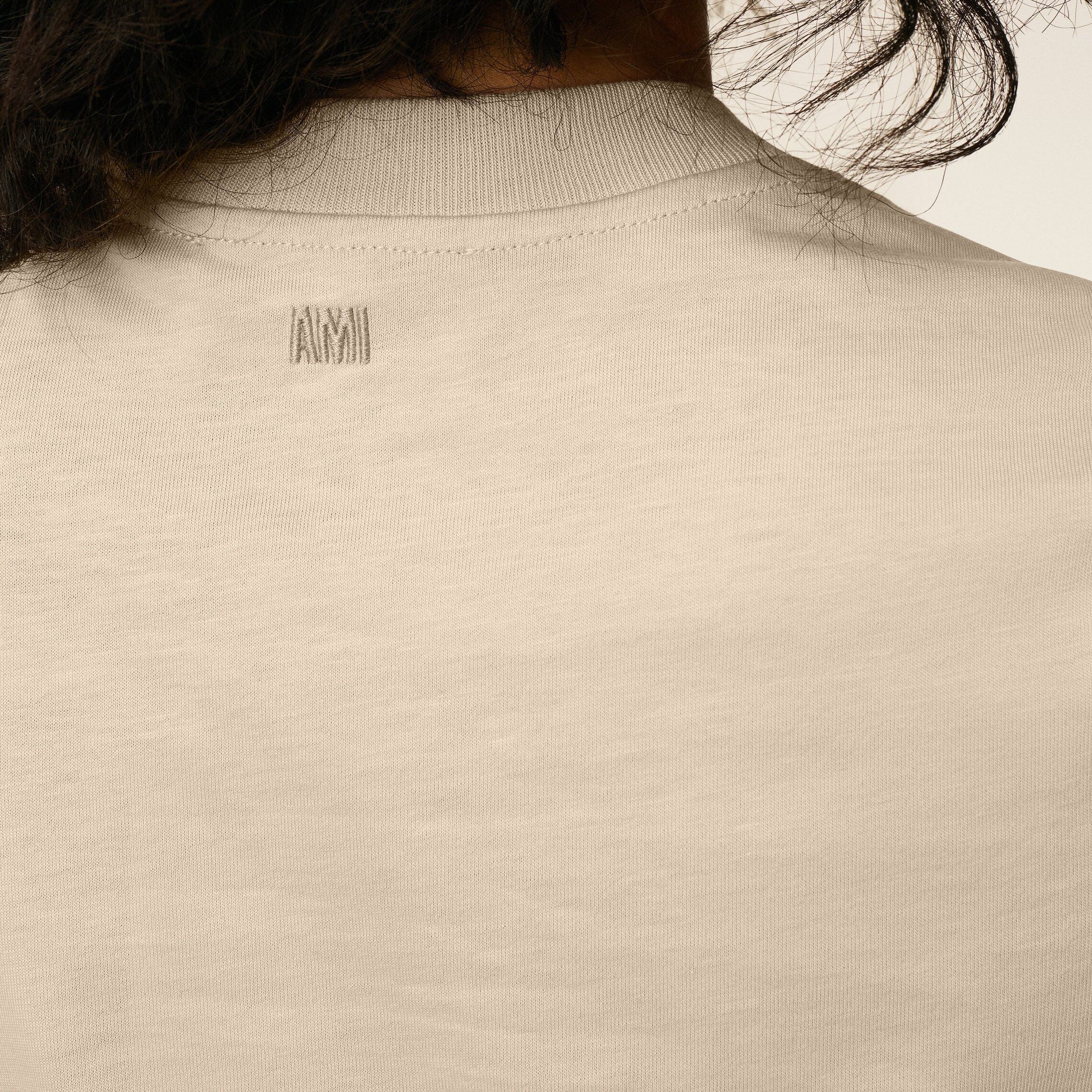 ベージュ コットン Ami de Coeur クロップド Tシャツ