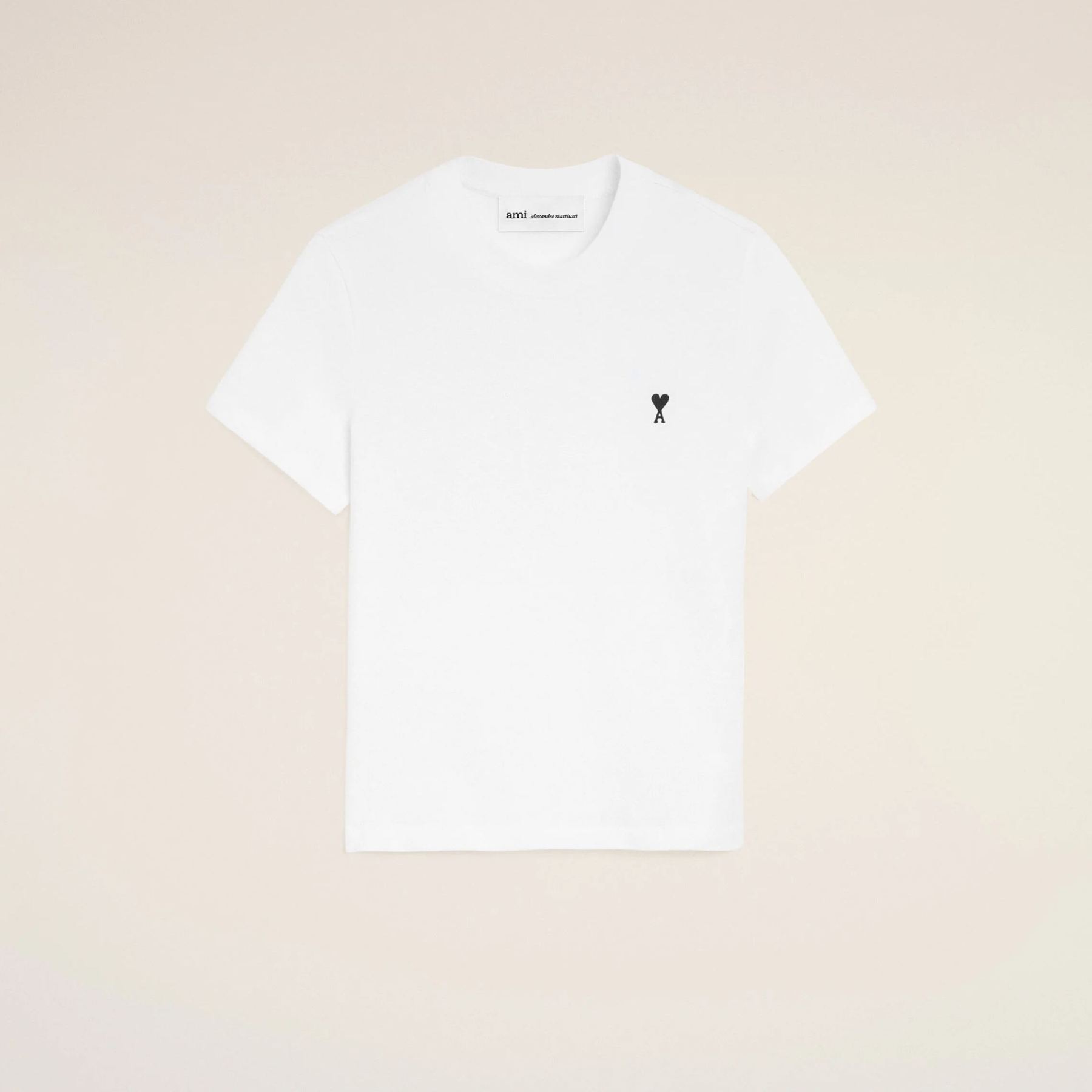 ホワイト コットン Ami De Coeur クロップド Tシャツ